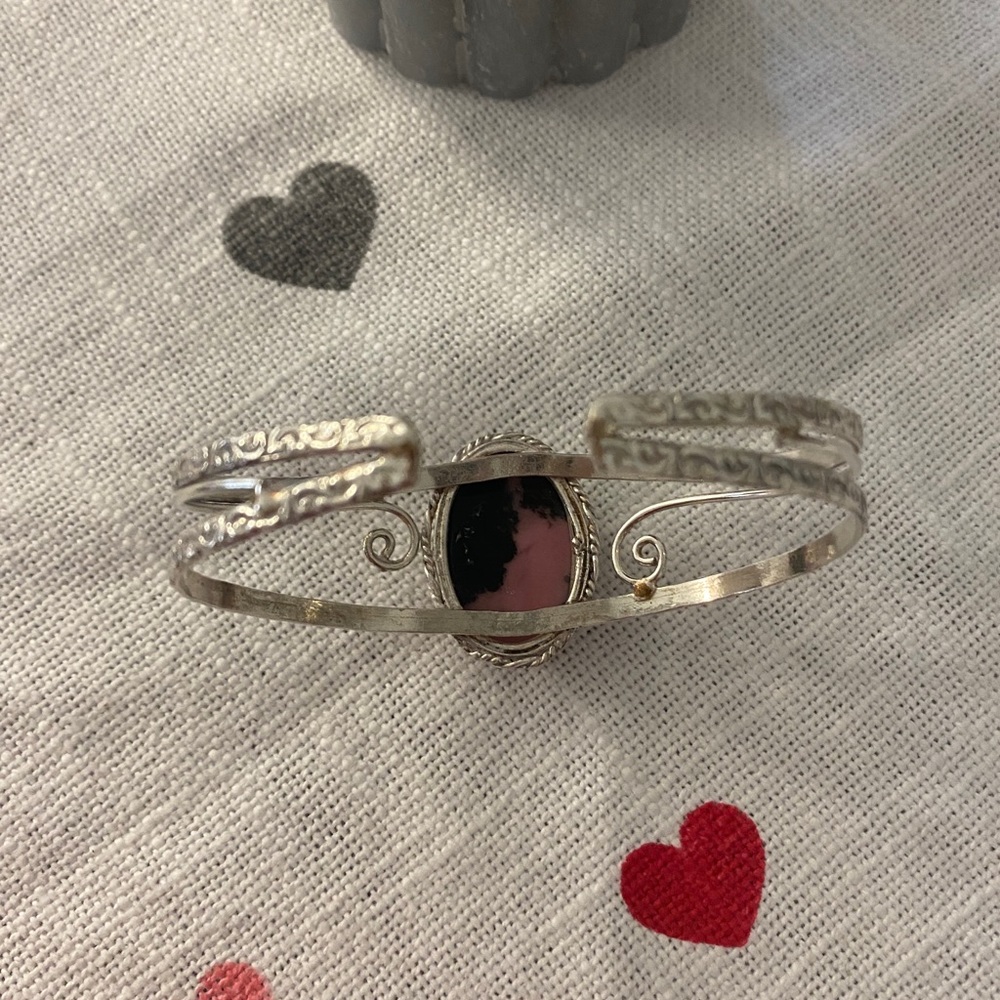 Rhodonite Sterling Silver Cuff - image 4